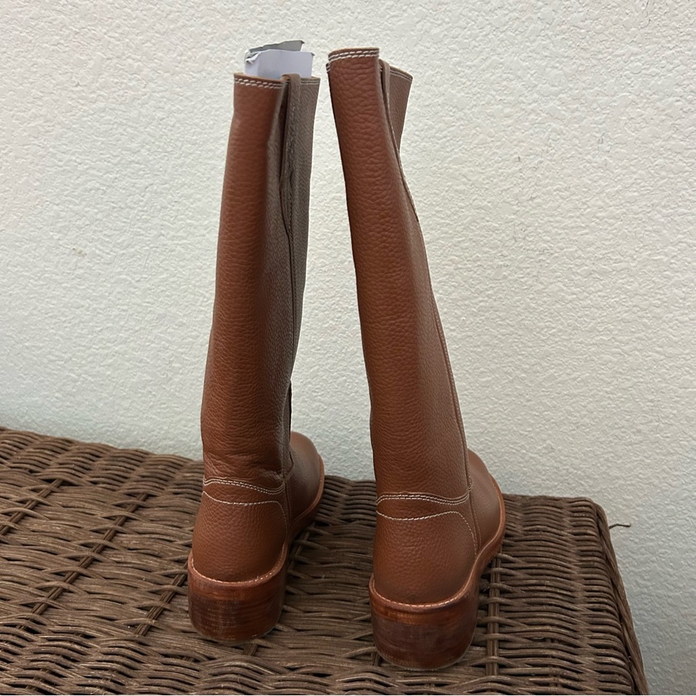 New Free People Blaze Pull On Campus Leather Boots Western Riding - Picture 10 of 11